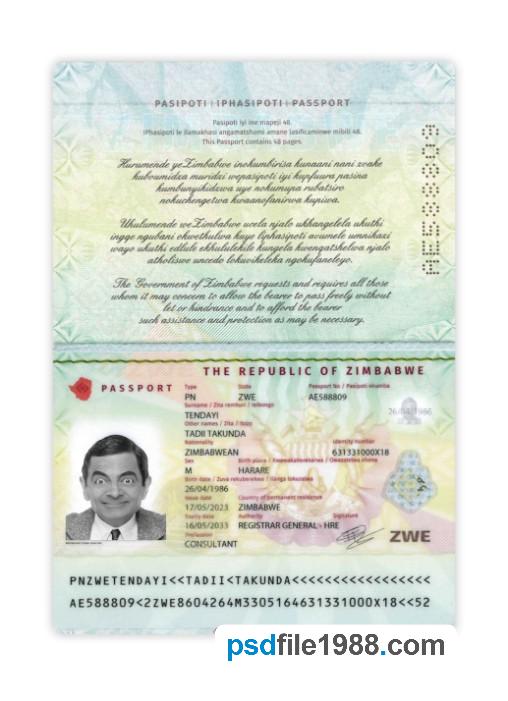 Zimbabwe Passport 2023-Present